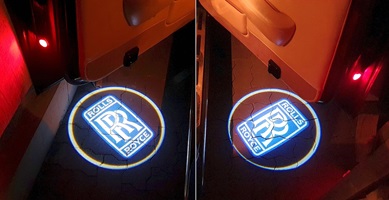 LED-Logo am Rolls-Royce Silver Shadow II