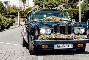 Ein sehr gepflegter Rolls-Royce Silver Shadow II als Hochzeitsauto