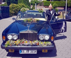 Ein sehr gepflegter Rolls-Royce Silver Shadow II als Hochzeitsauto